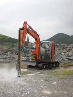 日立6吨挖机改装杭州西溪土石方工程