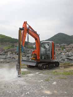 日立6吨挖机改装杭州西溪土石方工程